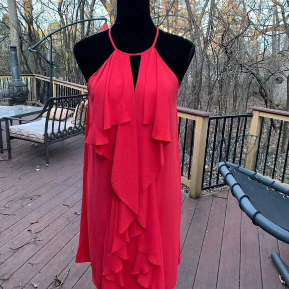 BCBGMaxAzria Red Halter Dress - Picture 7 of 8